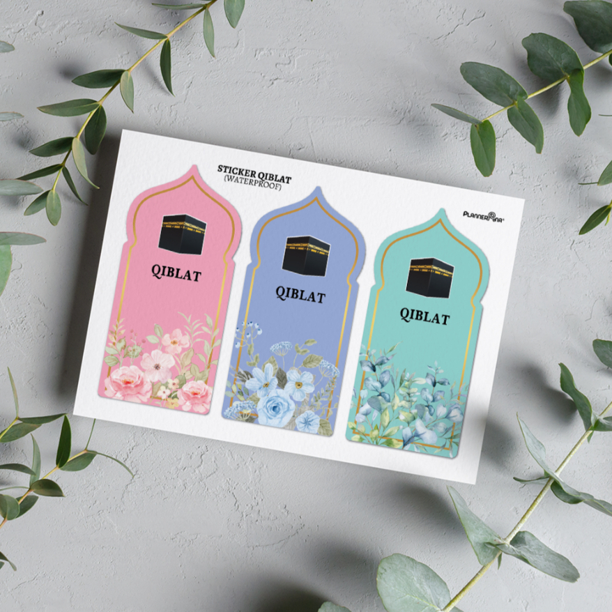 Qibla Sticker, ทิศทางสวดมนต์ kaabah Qibla กันน้ําสําหรับพื้นและเหรียญ, ตัวบ่งชี้ทิศทาง Qibla