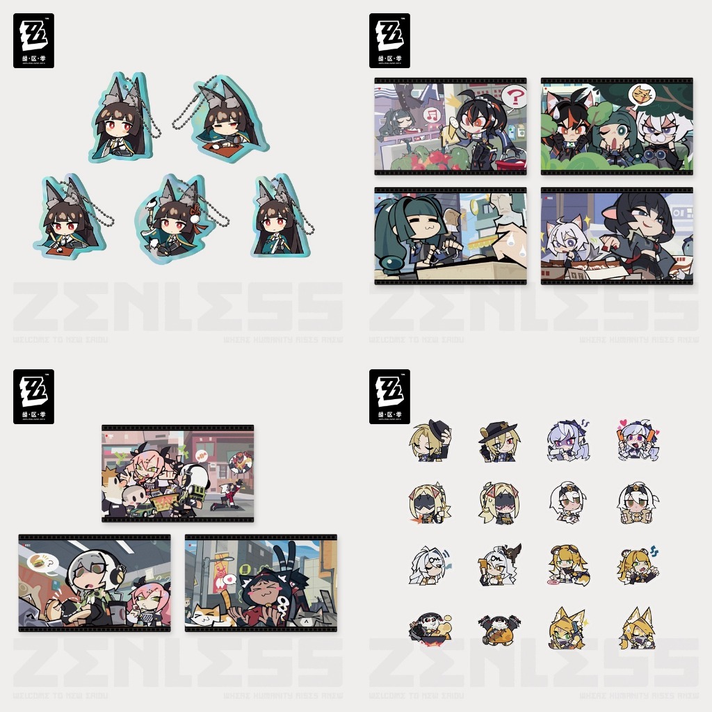 Zenless Zone Zero Assorted Limited Edition พวงกุญแจการ์ด Miyabi Hugo สติ๊กเกอร์ ZZZ Bangboo