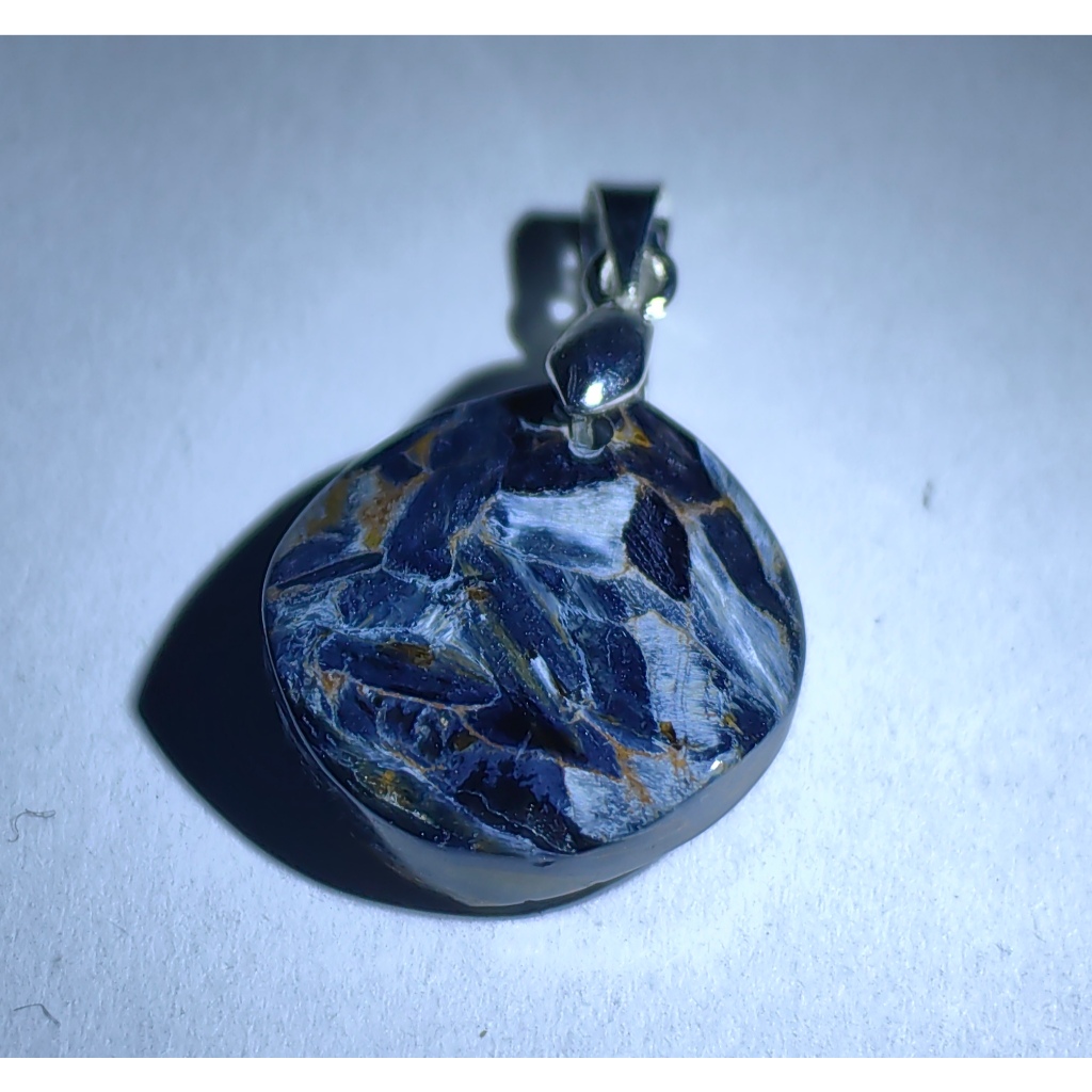 Kristal Semulajadi Pietersite Loket (Bulat) 2g-3g / จี้ Pietersiteคริสตัลธรรมชาติ (รอบ) Nabimia 天然