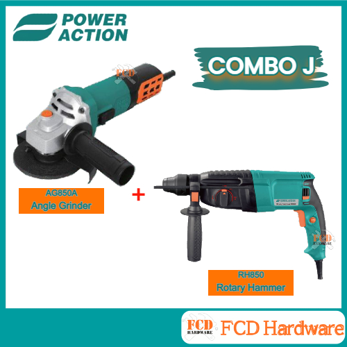 POWER ACTION COMBO J ( RH850 สว่านโรตารี่ +เครื่องบดมุม AG850A )