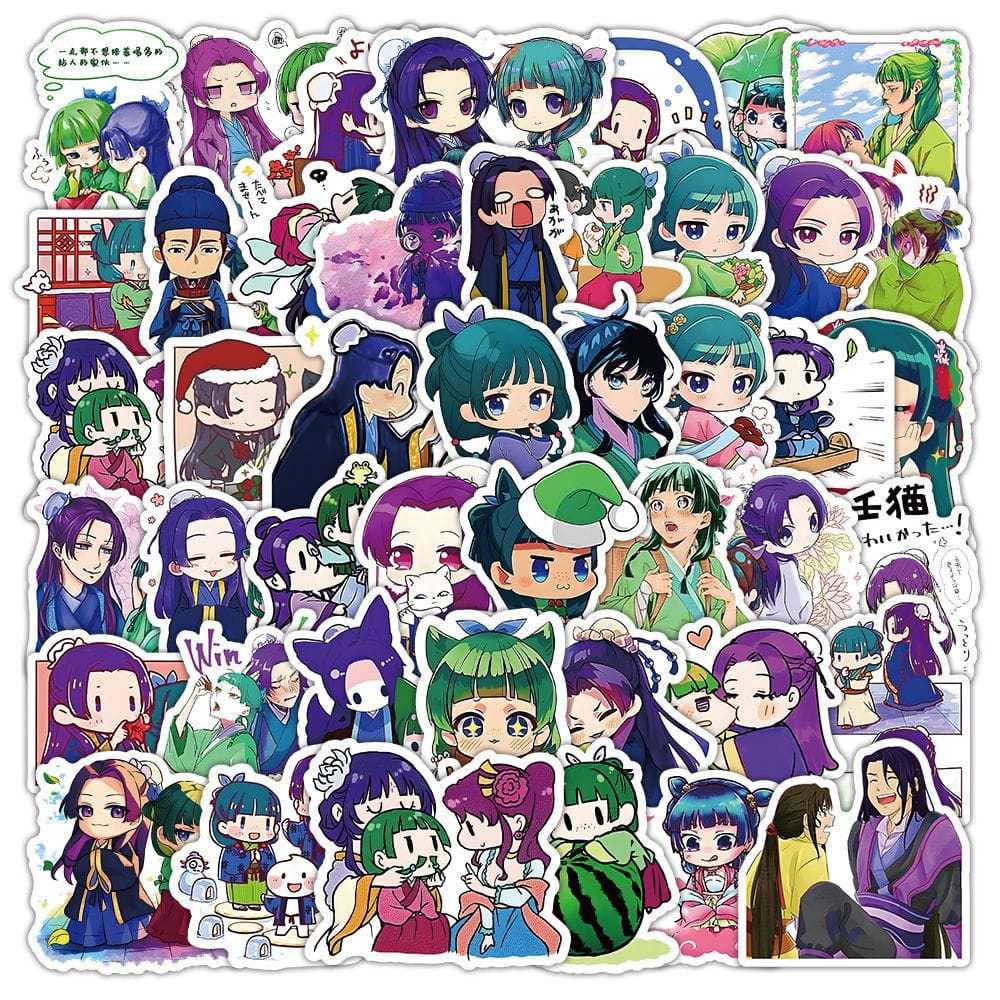 64 ชิ้น Apothecary Diaries Pelekat อะนิเมะผสมสติกเกอร์ชุดอะนิเมะ Pelekat สติกเกอร์ป้าย Maomao