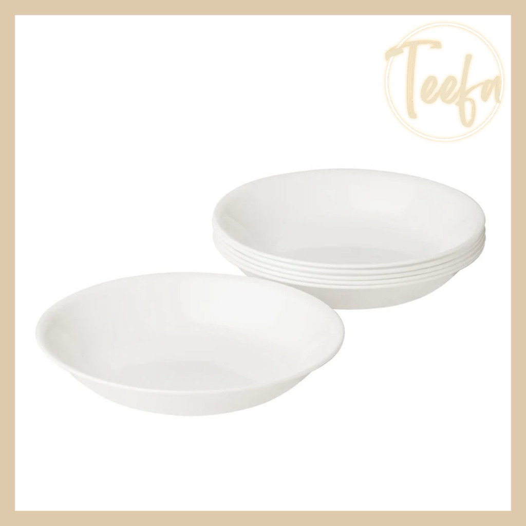 Corelle Winter Frost White ชามอาหาร 20 ounce 6 แพ็ค