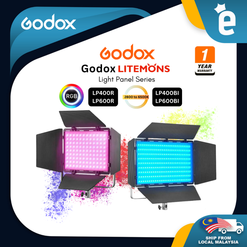 Godox Litemons LP400R LP400BI LP600R LP600BI RGB ชุดแผงไฟ LED