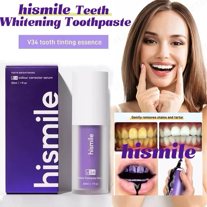 TEETH BRIGHTENING COLOUR CORRECTOR ยาสีฟันสีม่วง TEETH ไวท์เทนนิ่งทาร์ทาร์ รีมูฟเวอร์ทาร์ทาร์ ขจัดกล