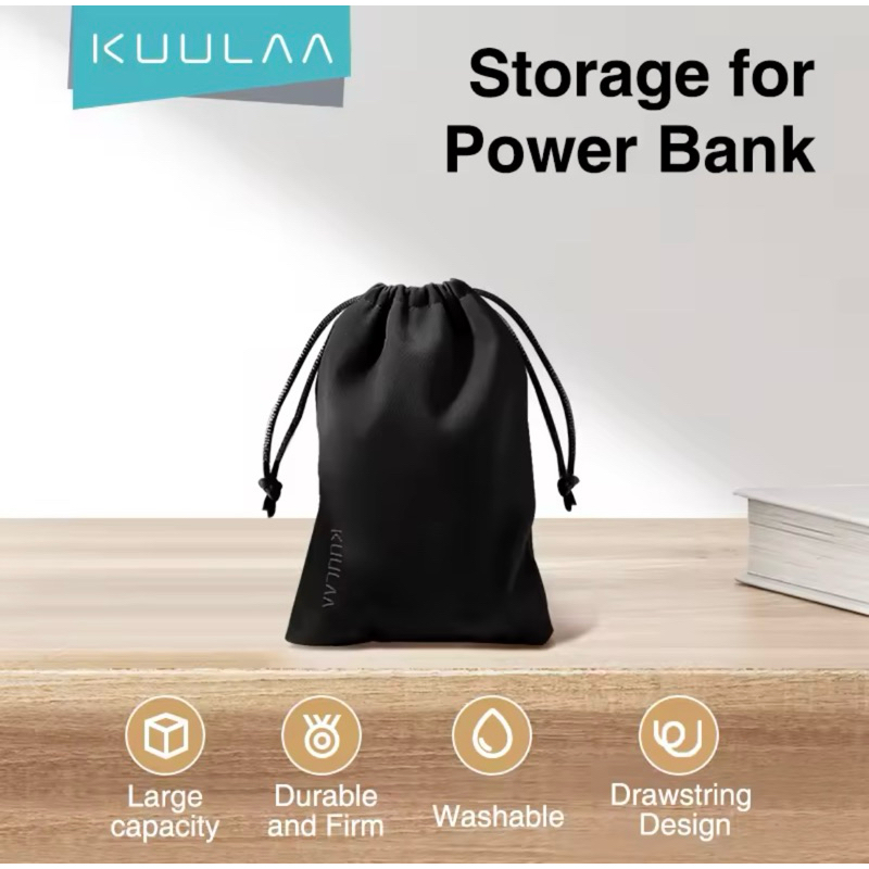 KUULAA Soft Storage Bag สําหรับ Power Bank USB Charger Soft Pouch Case สําหรับ Powerbank (13.5 x 8.5