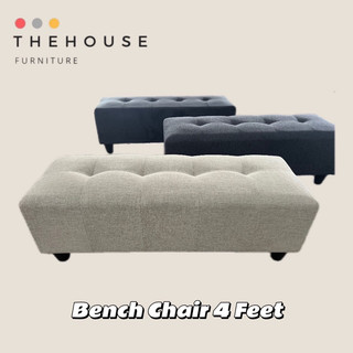 Direct Sales Factory 4 Feet Bench Chair Ottoman Kerusi Panjang 4’Stool Bangku Panjang Linen Fabric