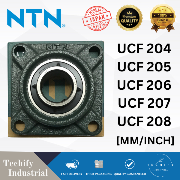 Ntn UCF204 UCF205 UCF206 UCF207 UCF208 MM/INCH FLANGED PILLOW BLOCK BEARING