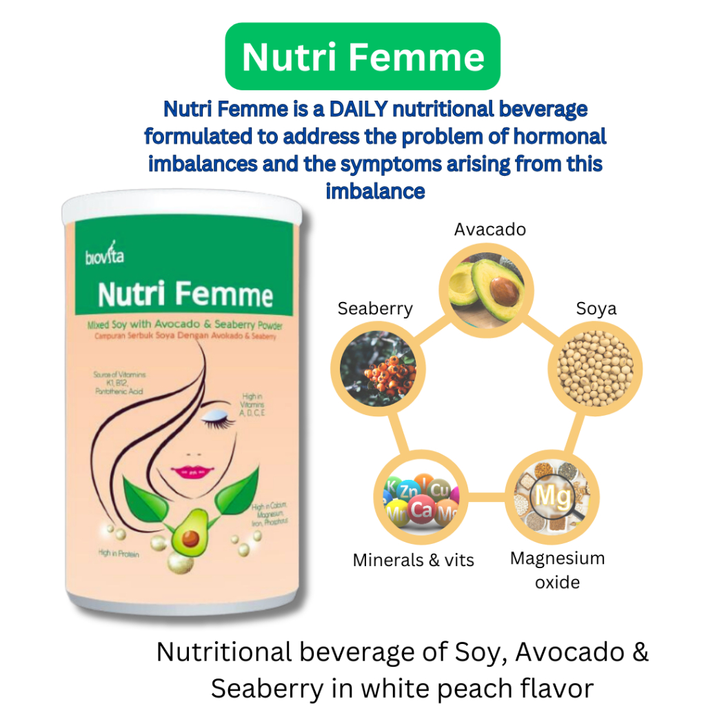 (Biovita) Nutri Femme - เครื่องดื่มโภชนาการสําหรับการดูแลฮอร์โมนของผู้หญิง