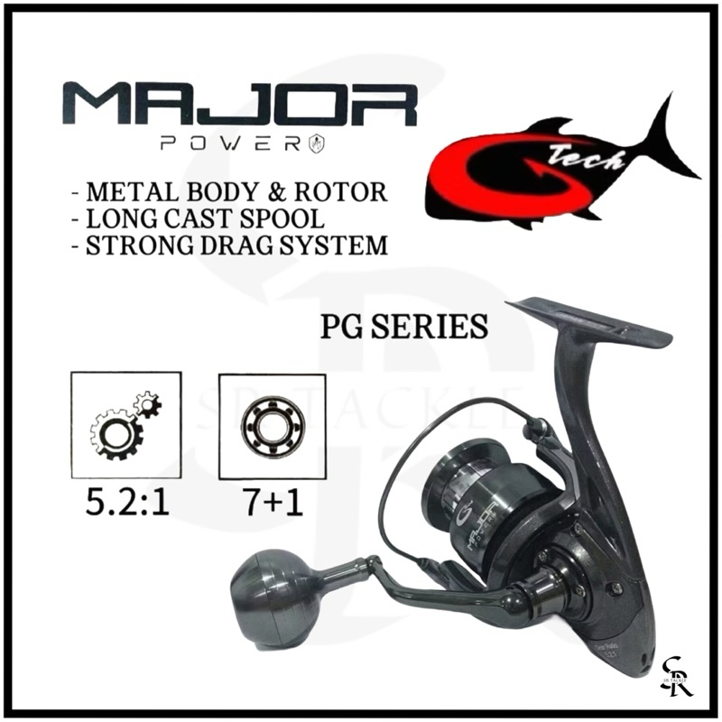 2024 GTECH MAJOR POWER SW SPINNING REEL G-TECH G TECH FISHING REEL SALTWATER