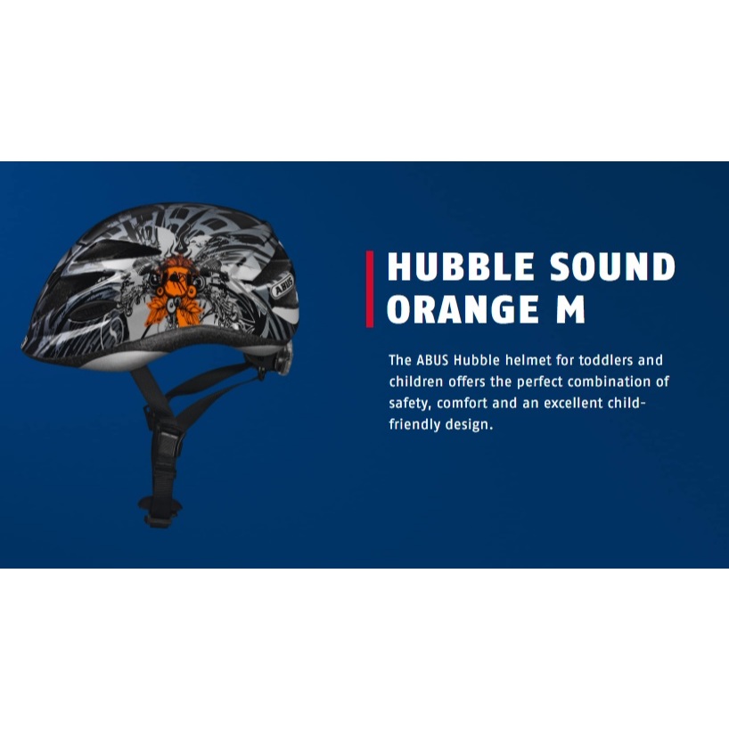 ABUS Hubble Sound Orange M หมวกกันน็อคจักรยาน 52-57CM