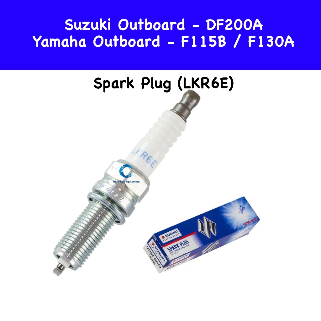 หัวเทียน LKR6E สําหรับนอกเรือ Suzuki DF200A / Yamaha F115B - 09482-00649 / 94702-00437