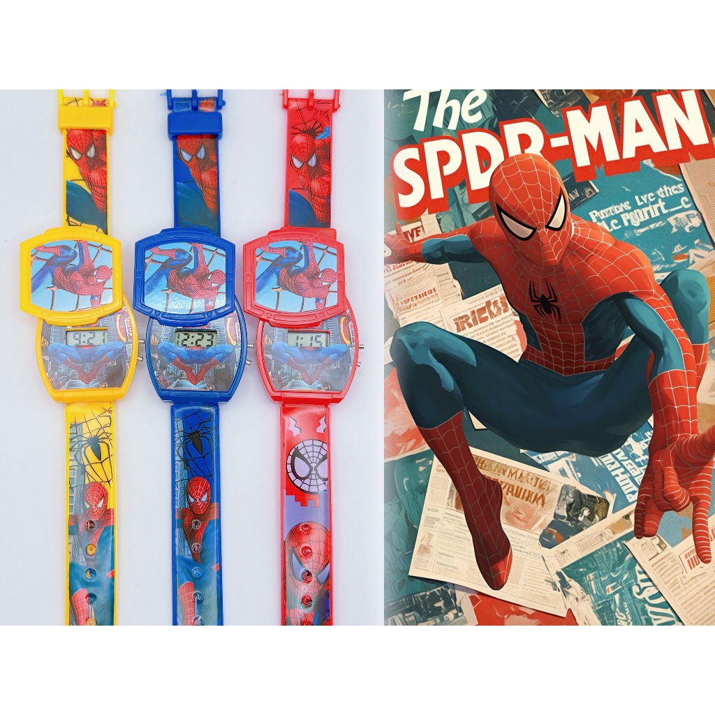 (K99) Jam Tangan Budak / Boys Spiderman นาฬิกาเด็กการ์ตูน