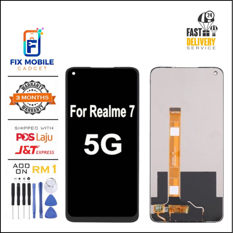 LCD สําหรับ Realme 7 5G / Oppo A72 5G / A73 5G / A72s หน้าจอสัมผัส LCD คุณภาพสูง [ Fix Mobile Gadget