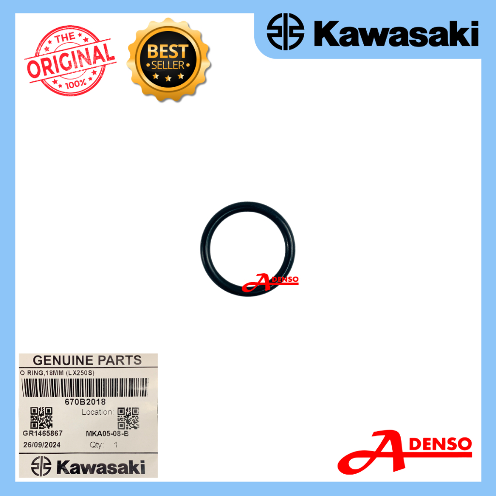 NINJA250 Z250 VERSYS X ER6 VULCAN ORING 18MM (1PC) น้ํา PIPE SEAL 670B2018 KAWASAKI100 9205-1104 920