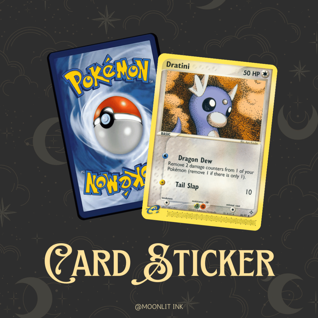 [สติ๊กเกอร์การ์ดโปเกมอน Tcg - DRATINI] TnG Sticker / สติ๊กเกอร์การ์ดการเข้าถึง / สติ๊กเกอร์การ์ด