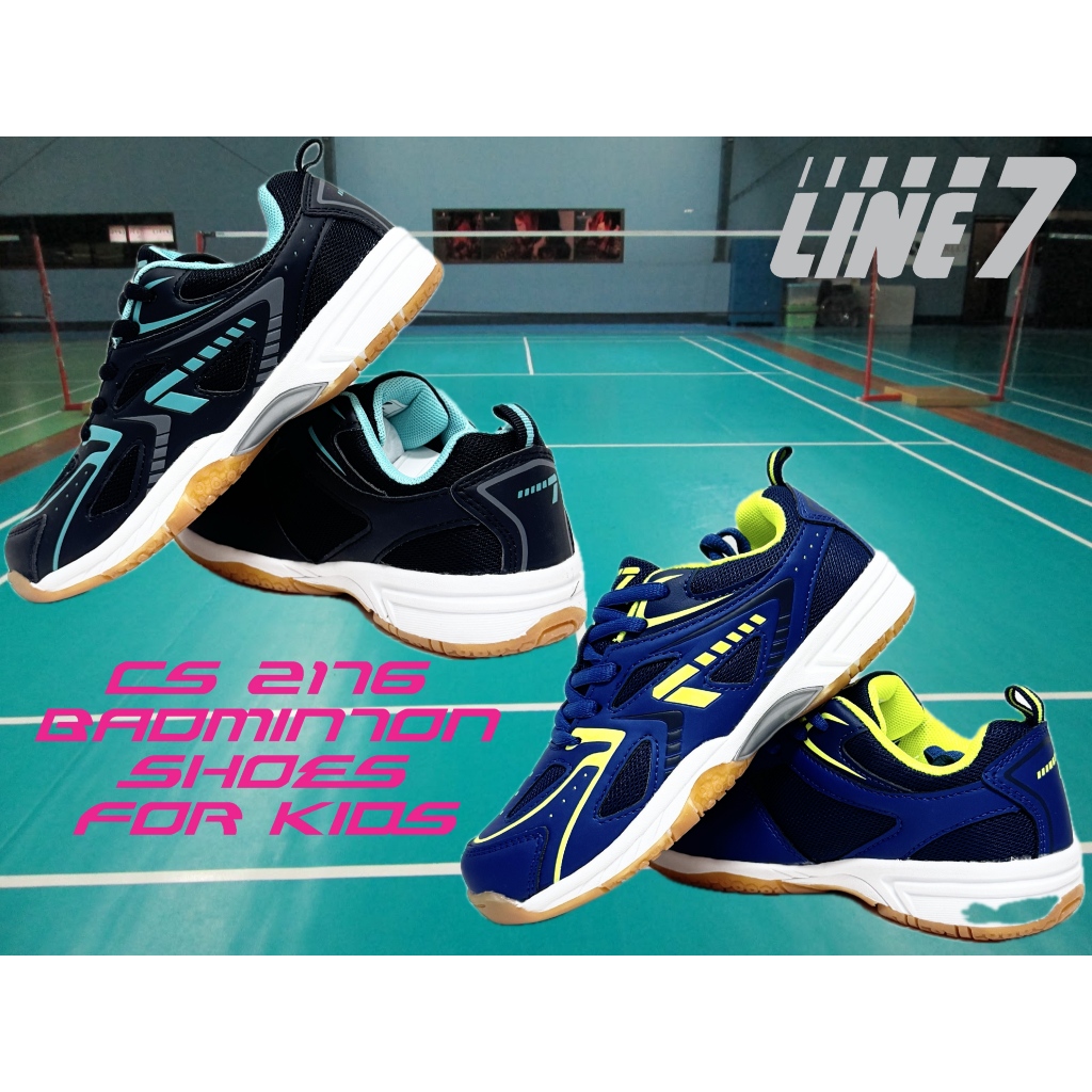 Kasut Badminton Skuasy Kanak-kanak Line 7 CS2176 รองเท้าแบดมินตันสควอชจูเนียร์