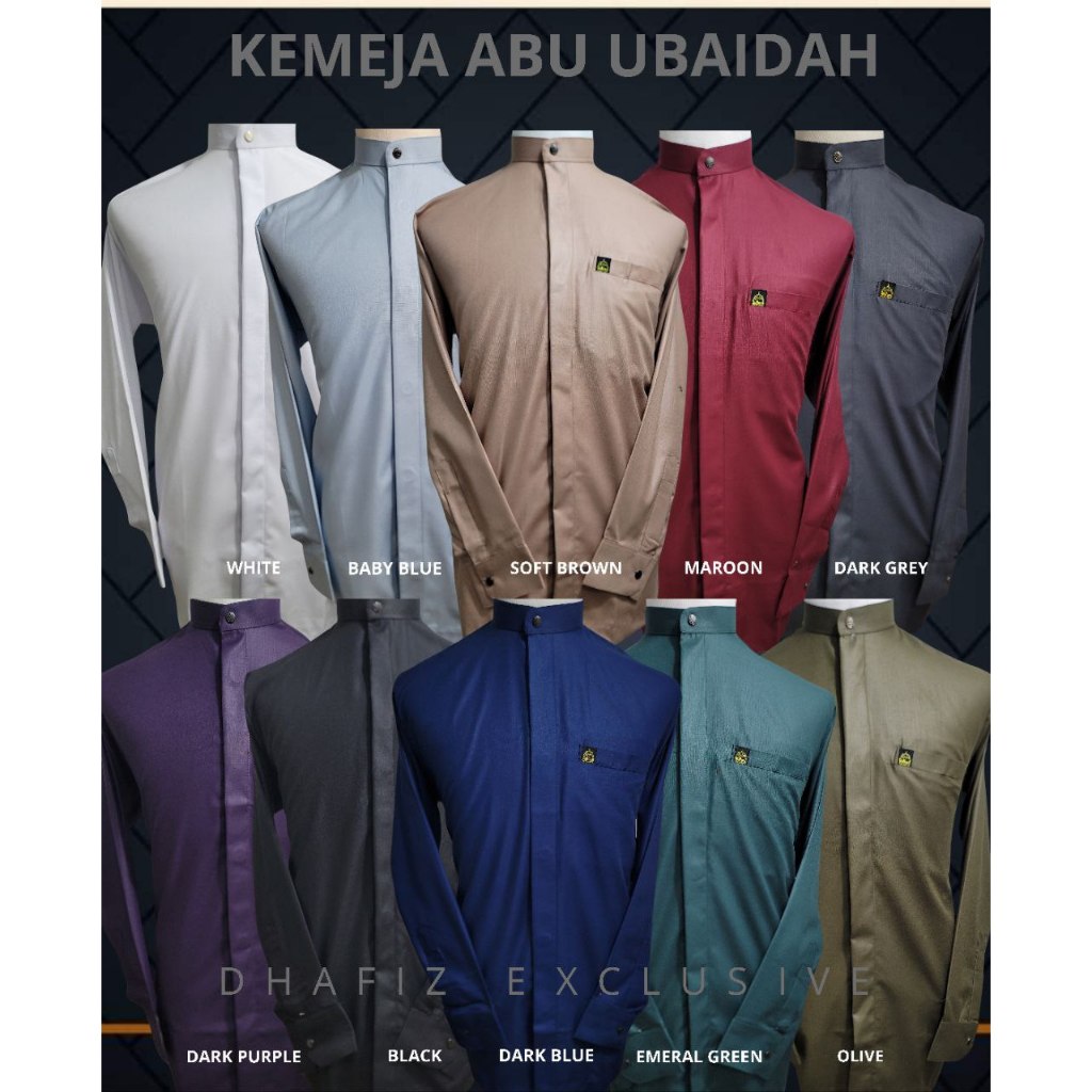 Dhfiz XCLUSIVE KEMEJA ABU UBAIDAH EXCLUSIVE S-3XL