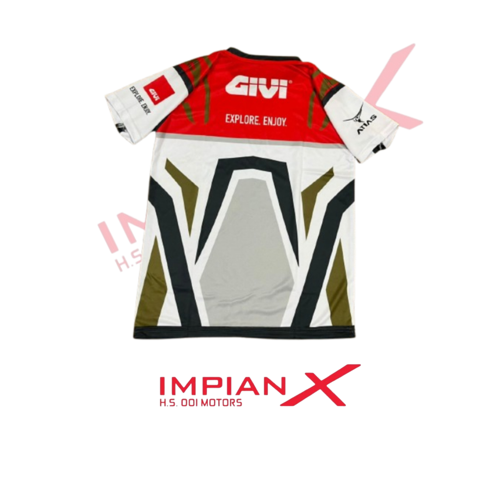 เสื้อยืด JERSI GIVI ATLAS RED/ GREY LIMITED EDITION