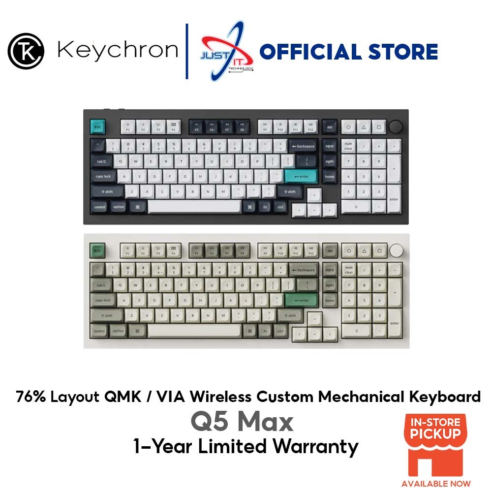 Keychron Q5 Max 96% เค้าโครง QMK/VIA คีย์บอร์ดไร้สายแบบกําหนดเอง