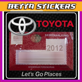 2024 Size Roadtax Sticker / Car Plat Sticker / VIP Sticker / Touch & Go Model Toyota