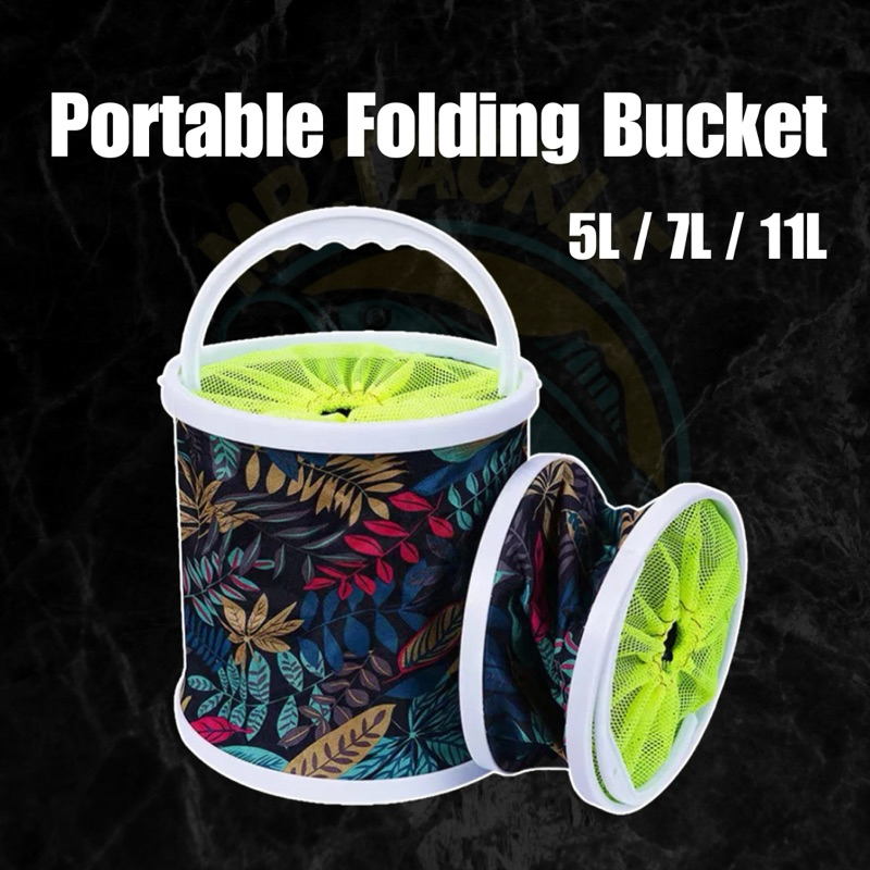 【MR.T】 5L/7L/11L Foldable Water Bucket Pail Baldi Lipat Car Washing Cuci Kereta Outdoor Camping Bask