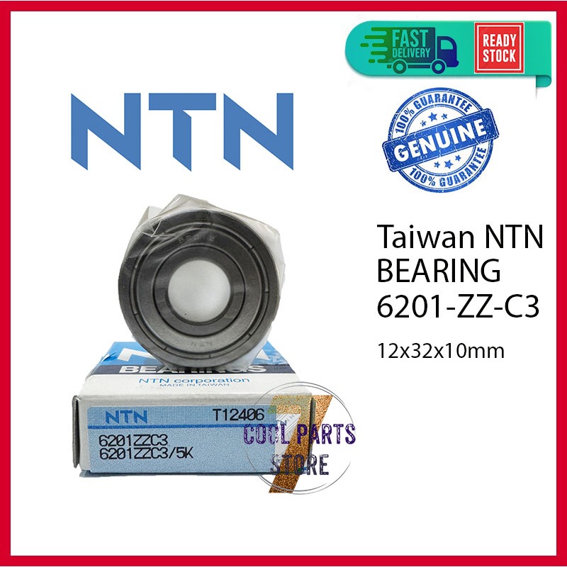 6201 ZZ C3 NTN แบริ่ง 6201-ZZ (12 X 32 X 10mm)