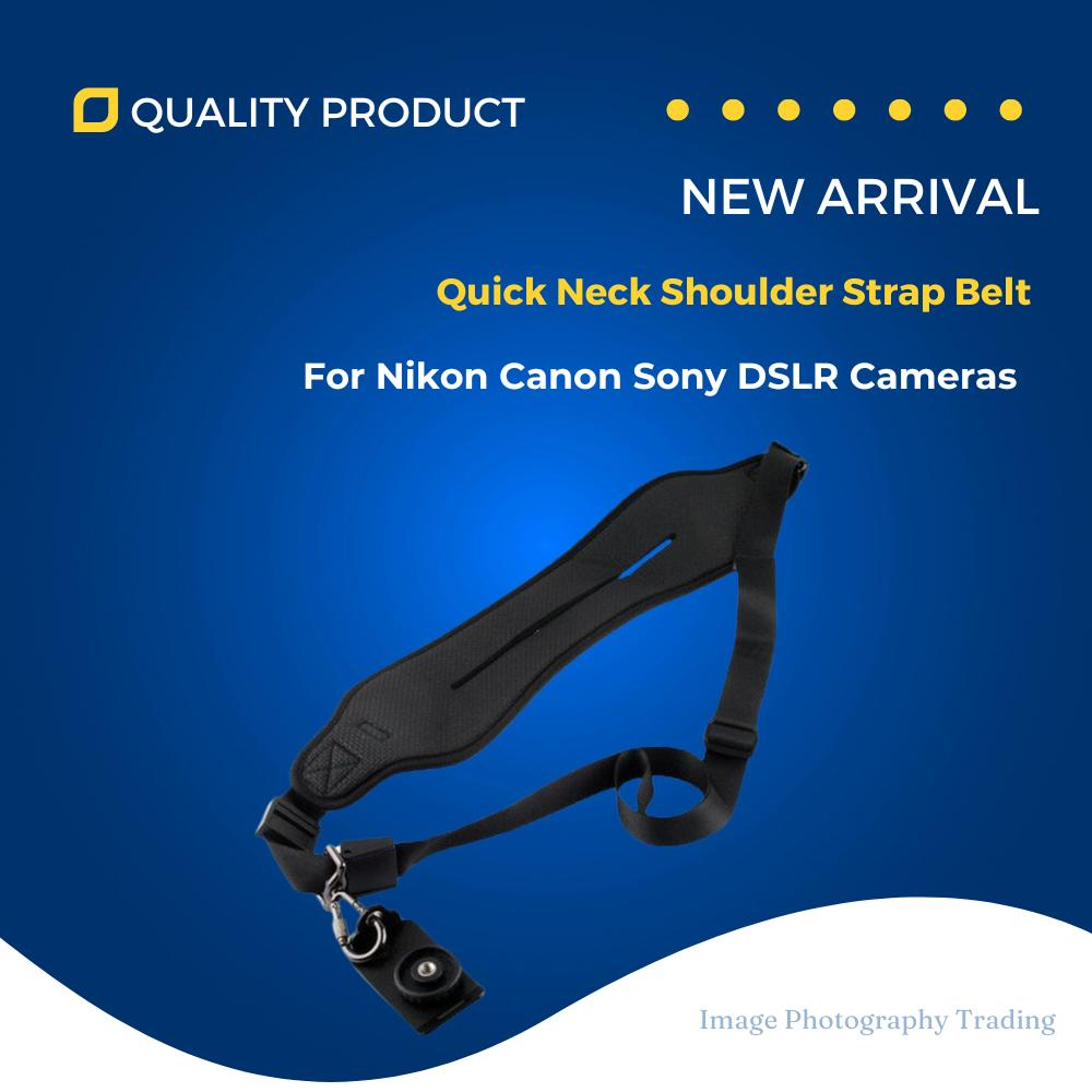 สายคล้องไหล่คอด่วนสําหรับ Nikon Canon Sony DSLR (สีดํา)