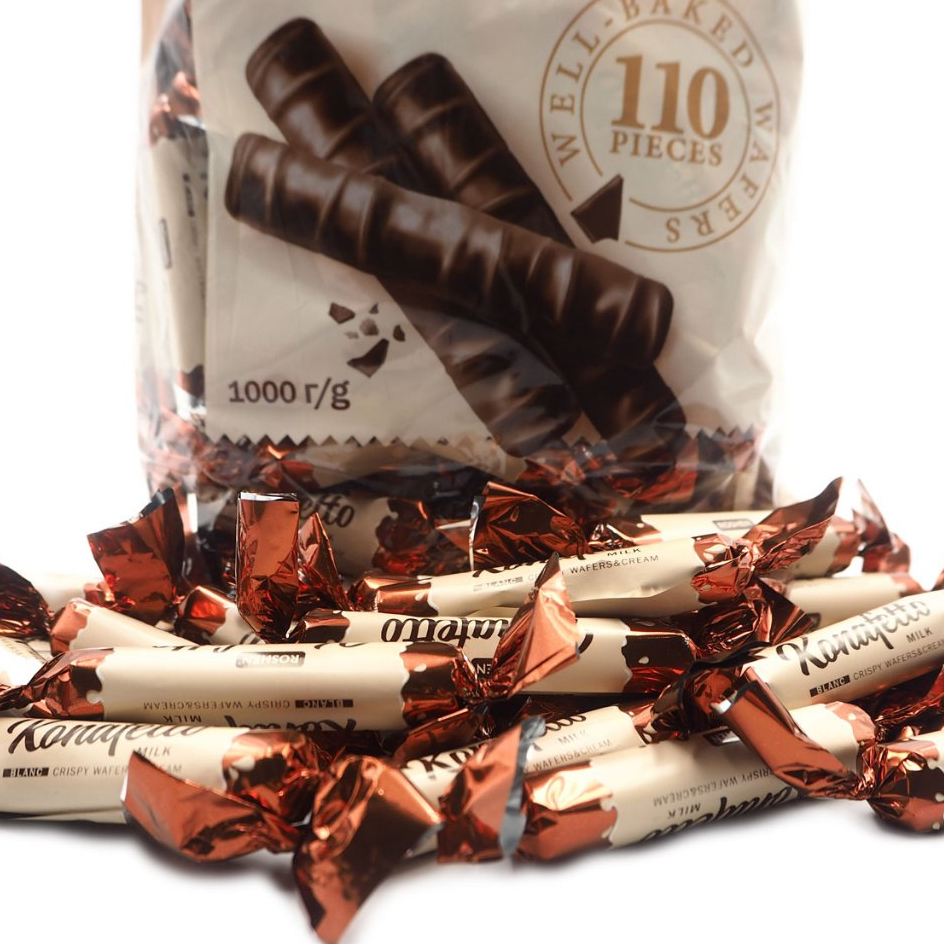 [มาใหม่]ROSHEN KONAFETTO MILK BLANC CRISPY WAFERS & CREAM (250G)