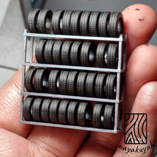 Tyre Rack สําหรับโรงรถการประชุมเชิงปฏิบัติการ Diorama 1:64 S…
