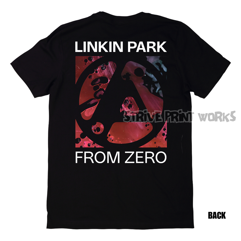 Linkin Park From Zero Texture สีดําเสื้อยืดผ้าฝ้าย 100% ผู้ใหญ่ 200gsm เด็ก 160gsm