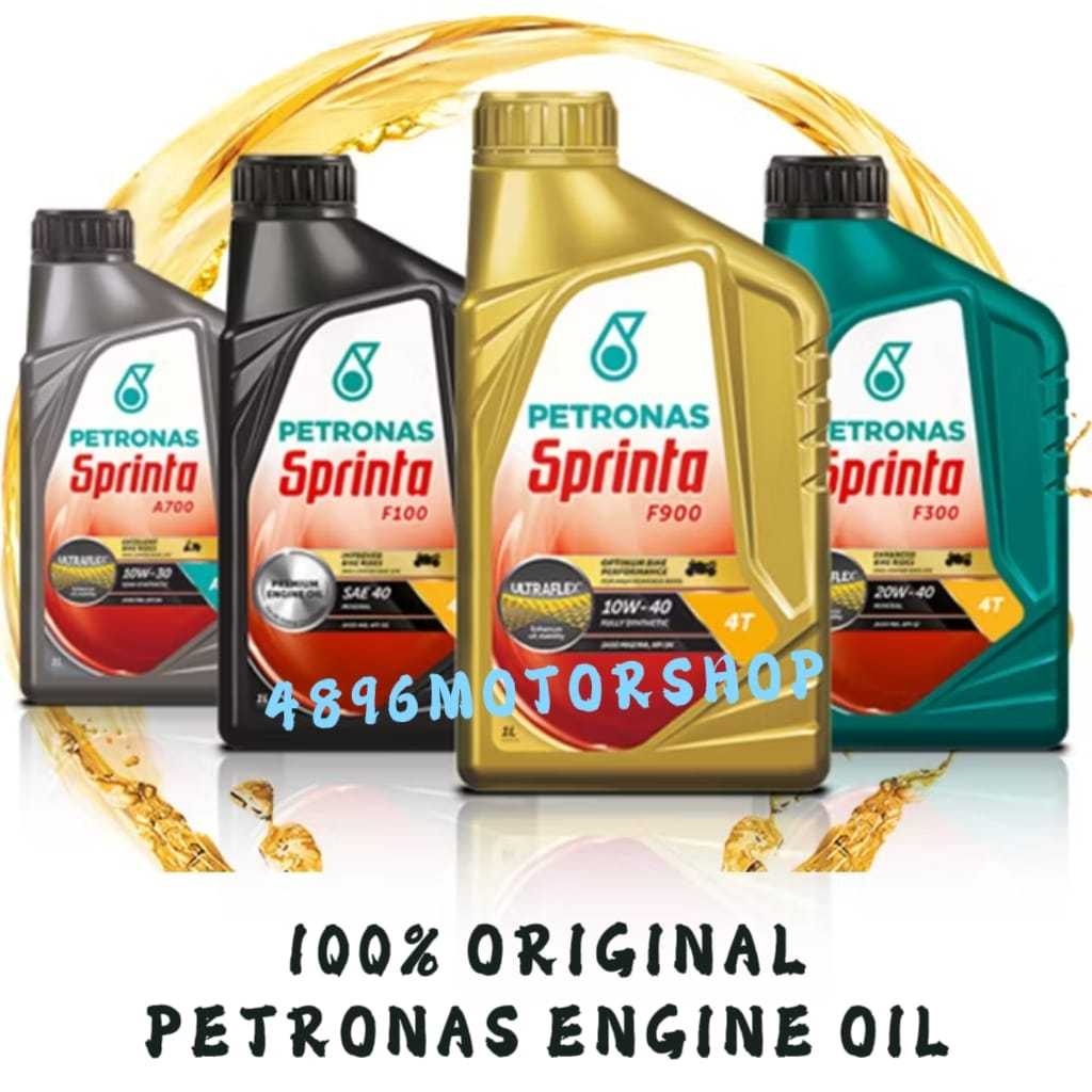 PETRONAS SPRINTA F100 F300 F700 F900 LC135 Y15 Ysuku Y15ZR SEMI SYNTHETIC FULLY Miyak 4T ENGINE OIL