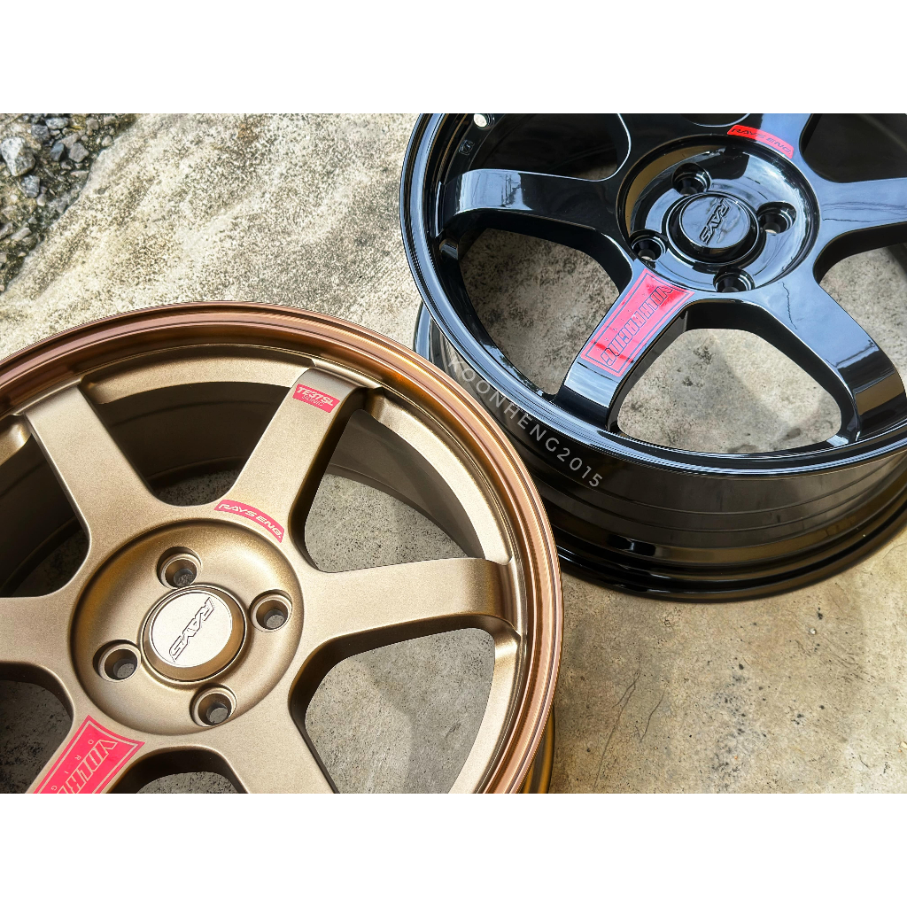 New Car Sport Rim RAYS VOLK RACING (VR) TE37SL SONIC 17x7.5J 4x100 ET38 - Satin Bronze/Gloss Black -