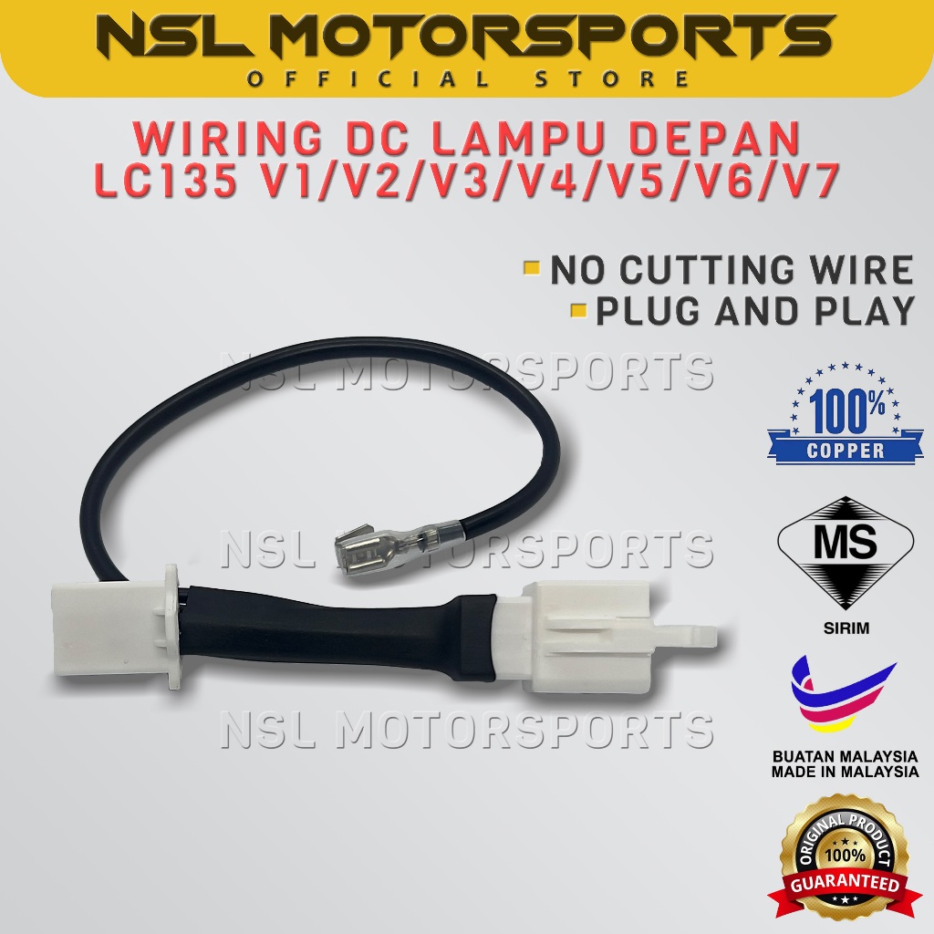 PNP สายไฟ DC Lampu Depan LED ZIP4T LC135 V1 V2 V3 V4 V5 V6 V7 ไฟหน้าตรงปัจจุบันด้านหน้า