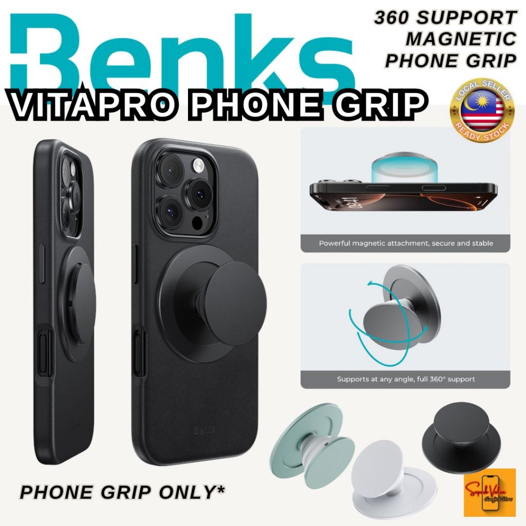 Benks VITAPRO ที่วางโทรศัพท์แบบแม่เหล็กที่วางถุงลมนิรภัยแฮนด์ฟรีสําหรับ iphone series