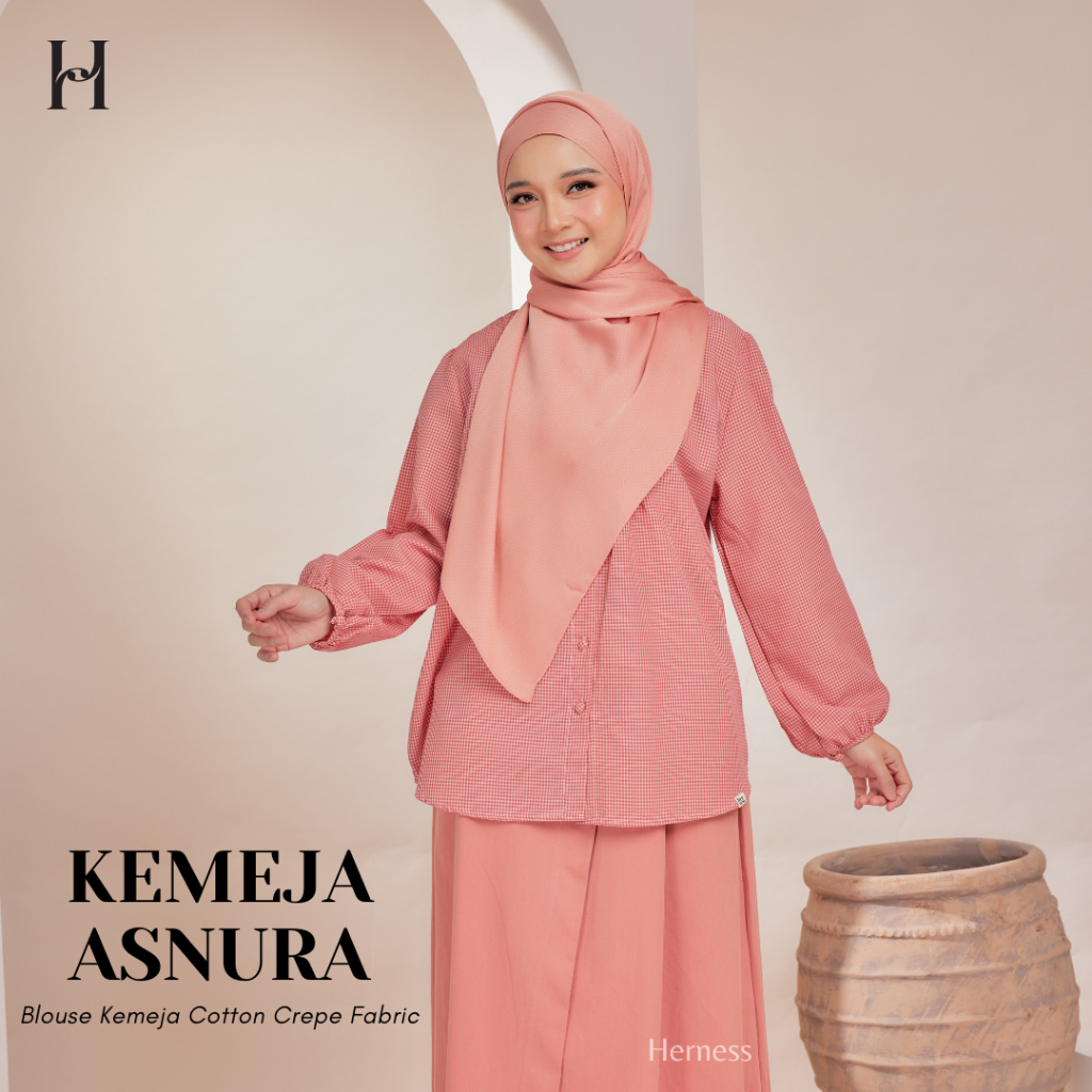 HERNESS BLAUS ASNURA BLAUS LONGAR BLAUS LAAUS LABUH BLAUS SAIZ BESAR BLOUSE IRONLESS BLOUSE PLUS ขนา