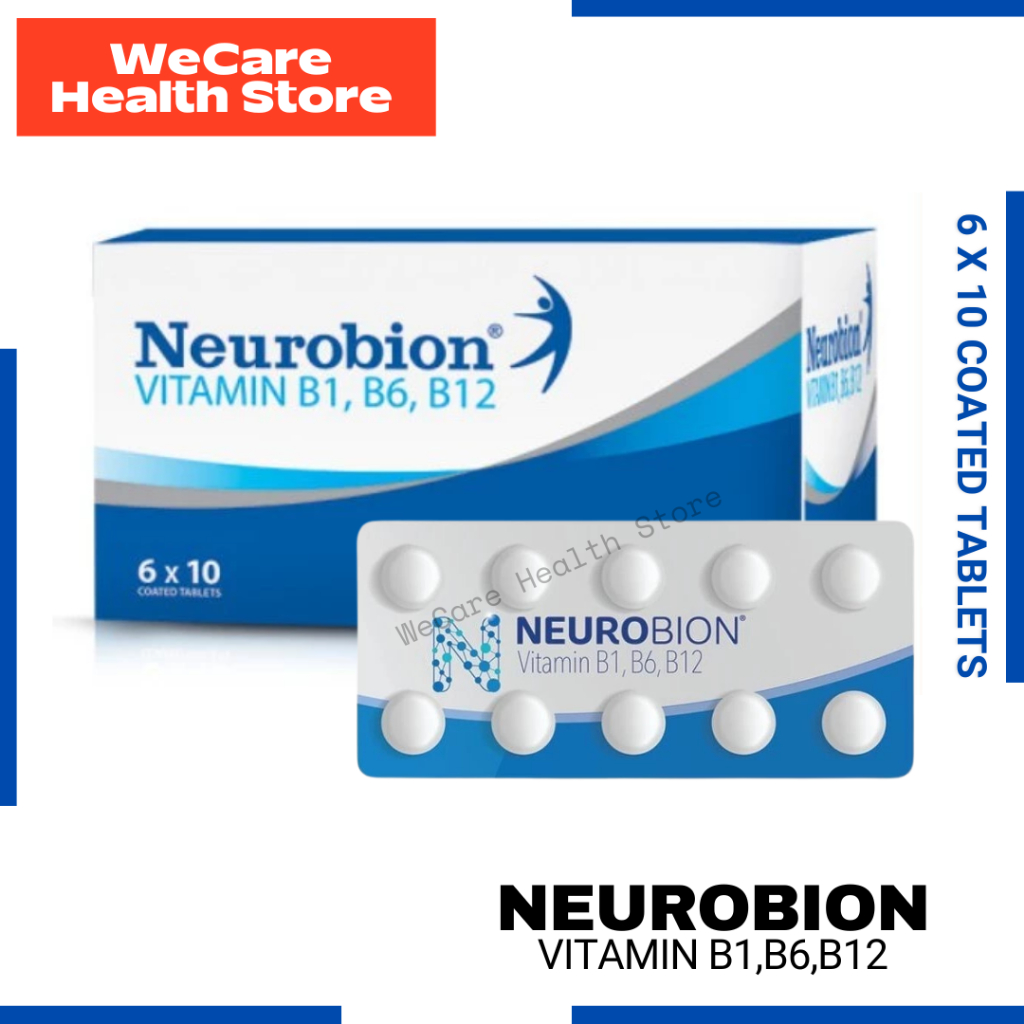 Neurobion Vitamin B1,B6,B12 (เม็ดเคลือบ 6x10)