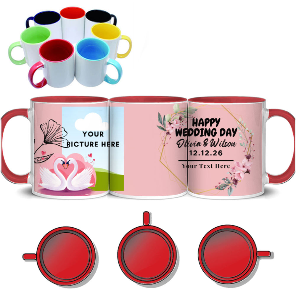 แก้ว WEDDING | แก้วสีด้านใน ANNIVERSARY PERKAHWINAN