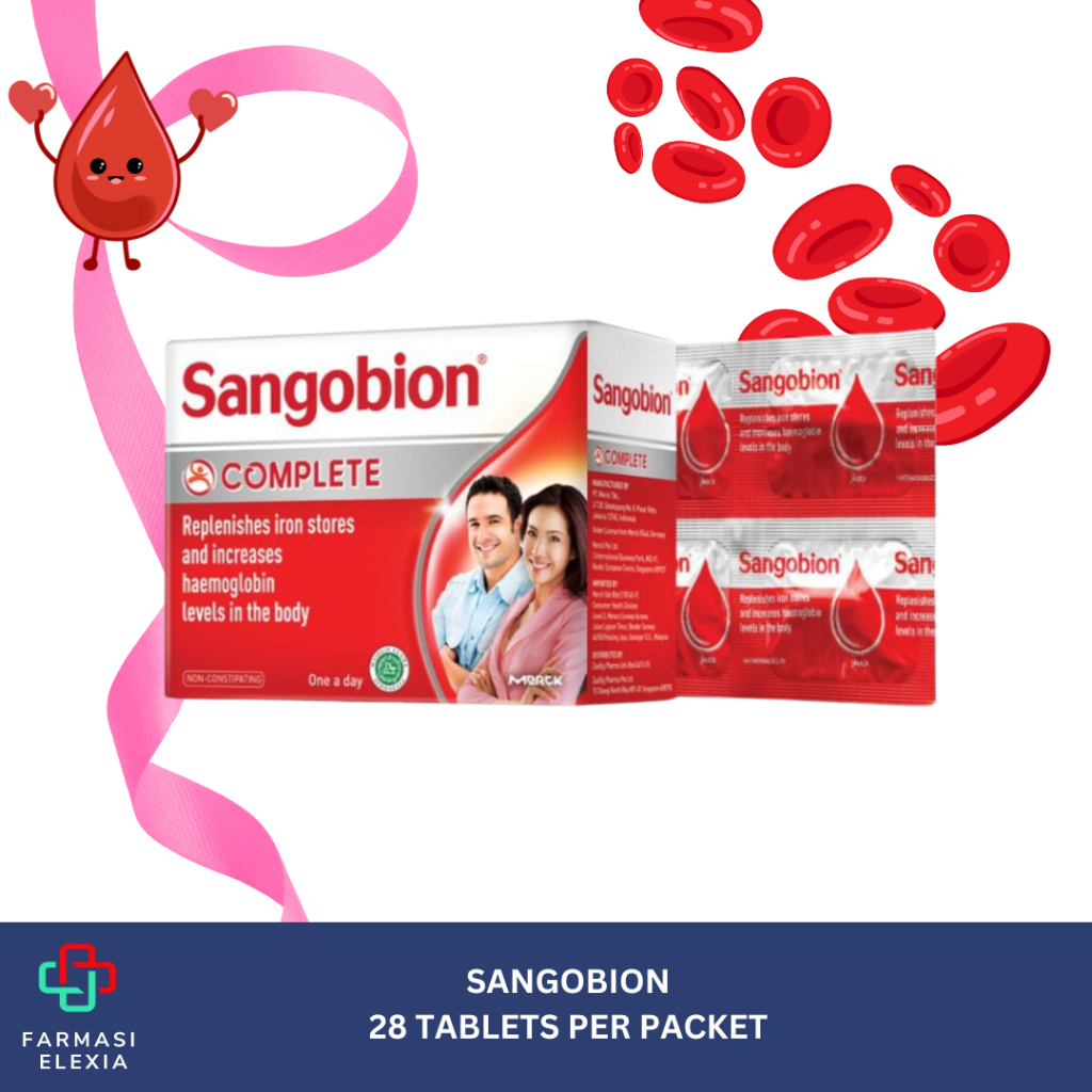 Sangobion COMPLETE/IRON STORES และ INCREASE HAEMOGLOBIN LEVELS 28TABLETS/PACKET