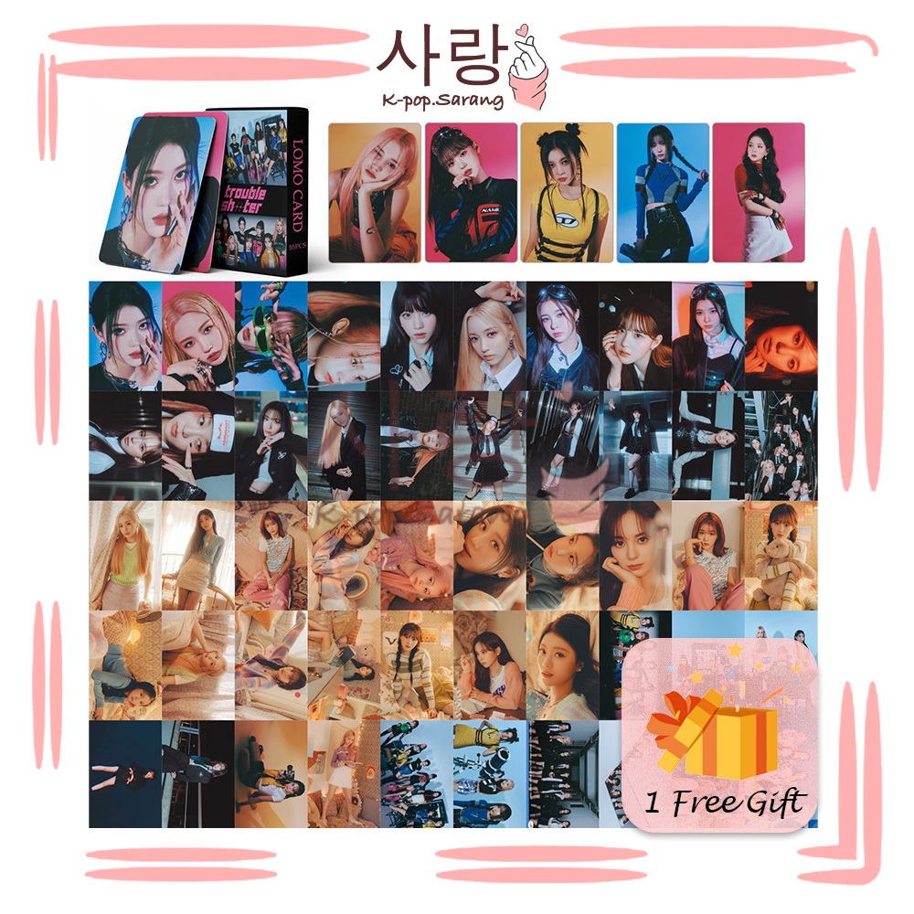 55 ชิ้น Kep1erTROUBLESHOOTERBlack LOMO การ์ดชุดคอลเลกชัน Kpop Huening Bahyyih Ezaki Hikaru Choi Yu-j