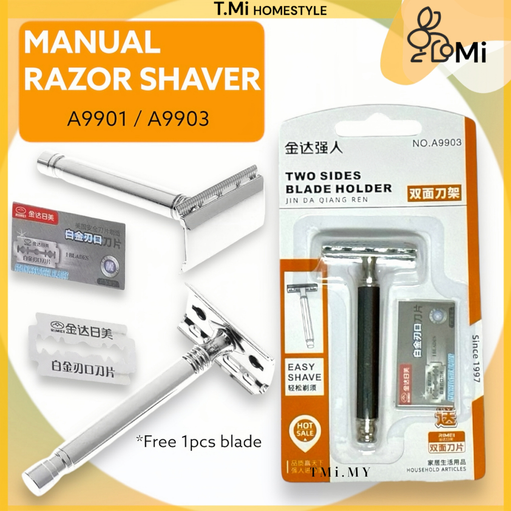 TMi Shaver RiMei Mens Manual Razor Shaver A9903 / A9901 Male Razor Sarp Blade Manual Razor Shaver