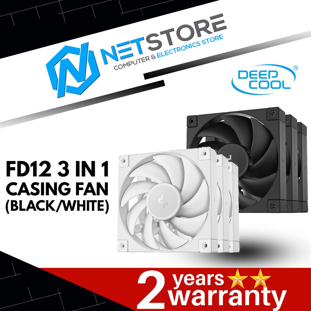 DEEPCOOL FD12 3 IN 1 CASING FAN (สีดํา/ขาว)