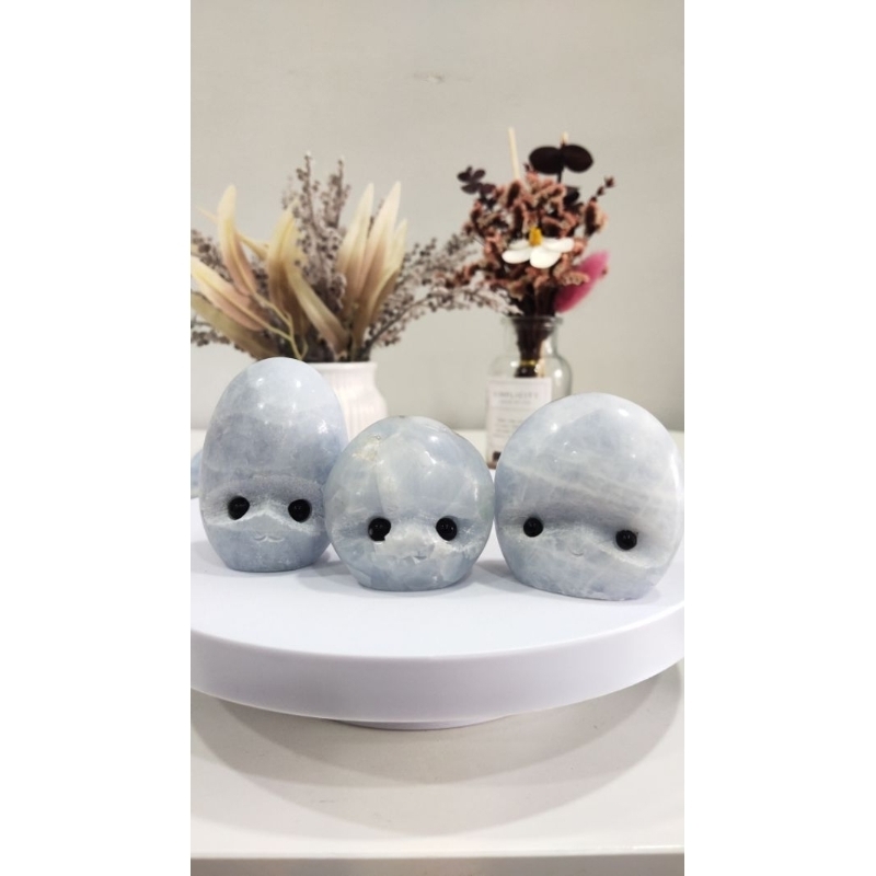 Lapis Lazuli/Lazuli Hedgehog/Sky Blue Lazuli/เครื่องประดับน่ารัก/Celestine/Celestite