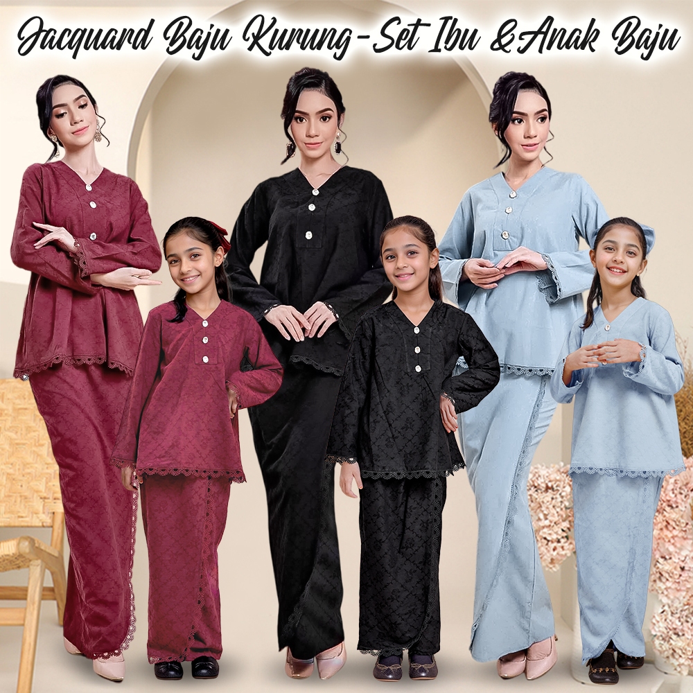 ZEHRA KURUNG KEDAH Cotton kurung จับคู่แม่และเด็ก zehra kurung kedah Kurung ชุดแม่และเด็ก Baju Raya 
