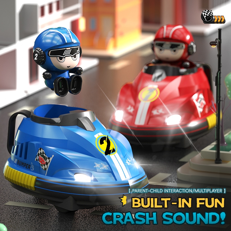 1 ชุด 2 ชิ้น 2.4GH RC กันชนรถผู้ปกครองเด็ก Interactive เกมรีโมทคอนโทรล Go Kart วันเกิดสําหรับเด็กเด็