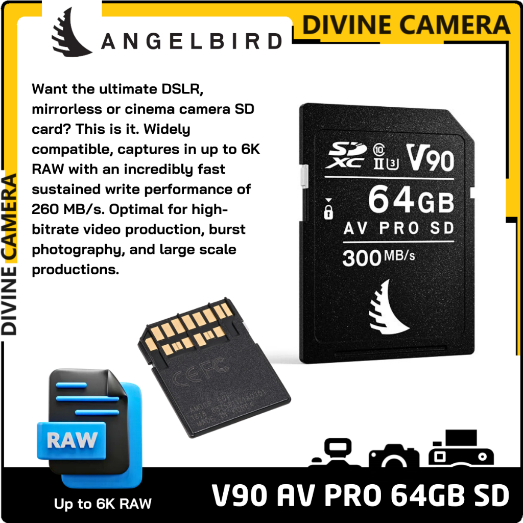 ANGELBIRD AV PRO SD 64GB V90 M2 SDXC™ UHS-II