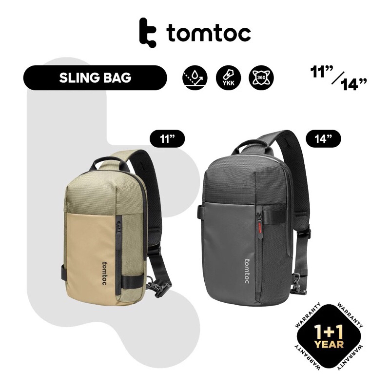 Tomtoc T24/A54 กระเป๋าสะพายข้างสําหรับ Ipad & Macbook Men Sling Bag กระเป๋าสะพายทุกวัน - Beg Silang 
