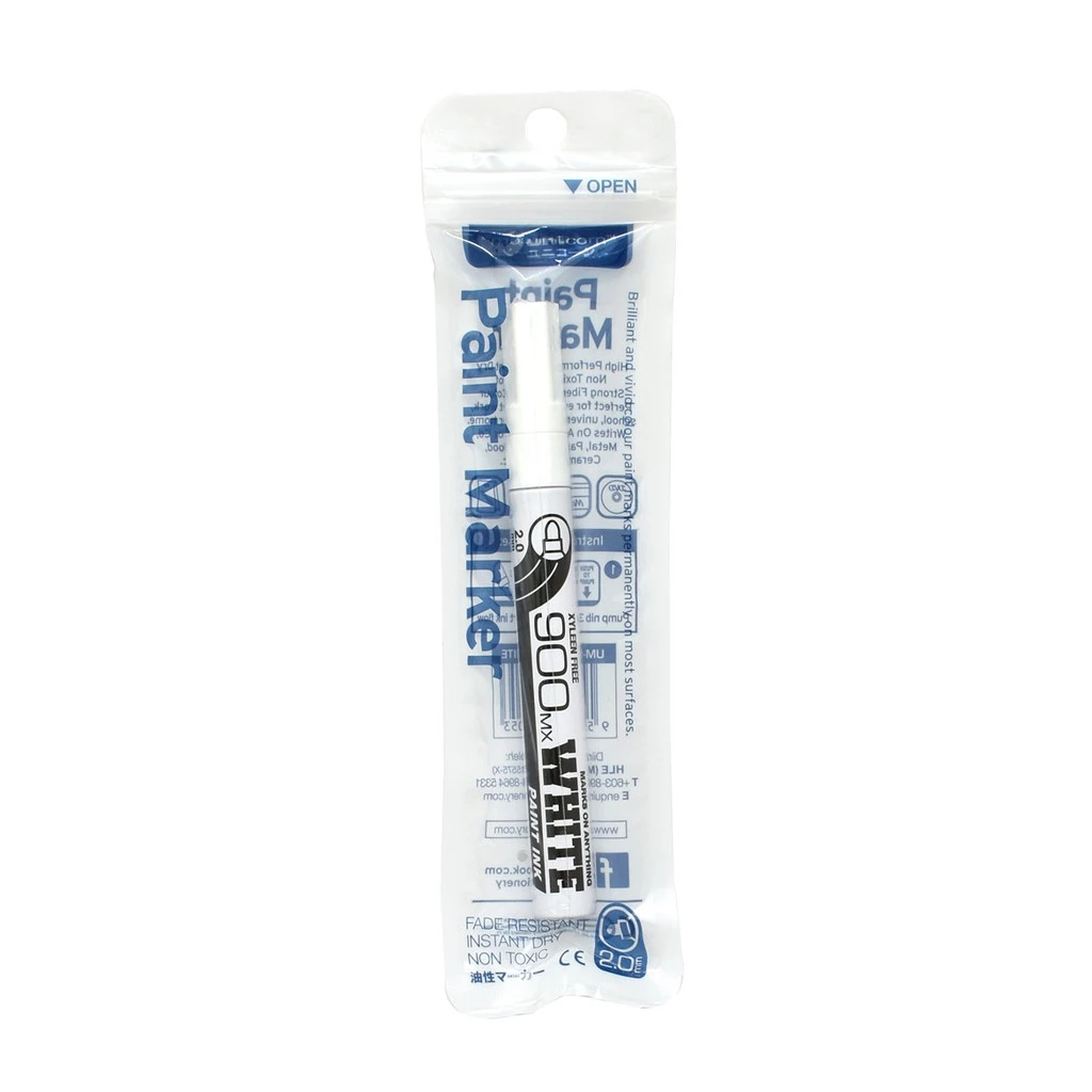 เครื่องเขียนยูนิคอร์น ปากกามาร์กเกอร์สีขาว UM-900MX 2mm
