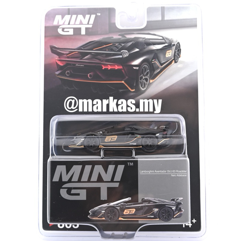 (STANDARD/BLISTER/CHASE) MINI GT 1/64 803 LAMBORGHINI AVENTADOR SVJ 63 ROADSTER NER ALDEBARAN