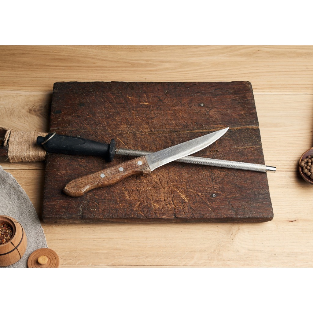 คิวแวร์® 12 สแตนเลสมีด Sharpening เหล็ก Sharpening Rod Honing เหล็ก Honing Rod Batang Asah Pisau 磨棒