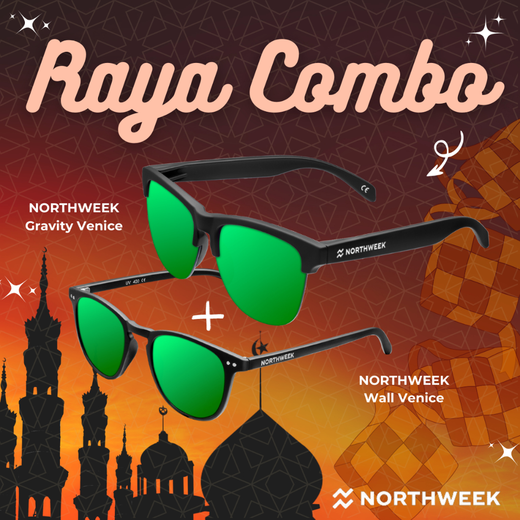 [RAYA COMBO] NORTHWEEK Gravity Venice & Wall Venice Polarized Uv400 แว่นกันแดดป้องกัน Unisex